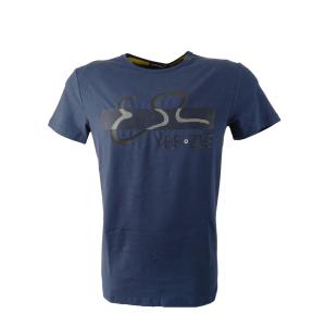 T-shirt da uomo in cotone  blu