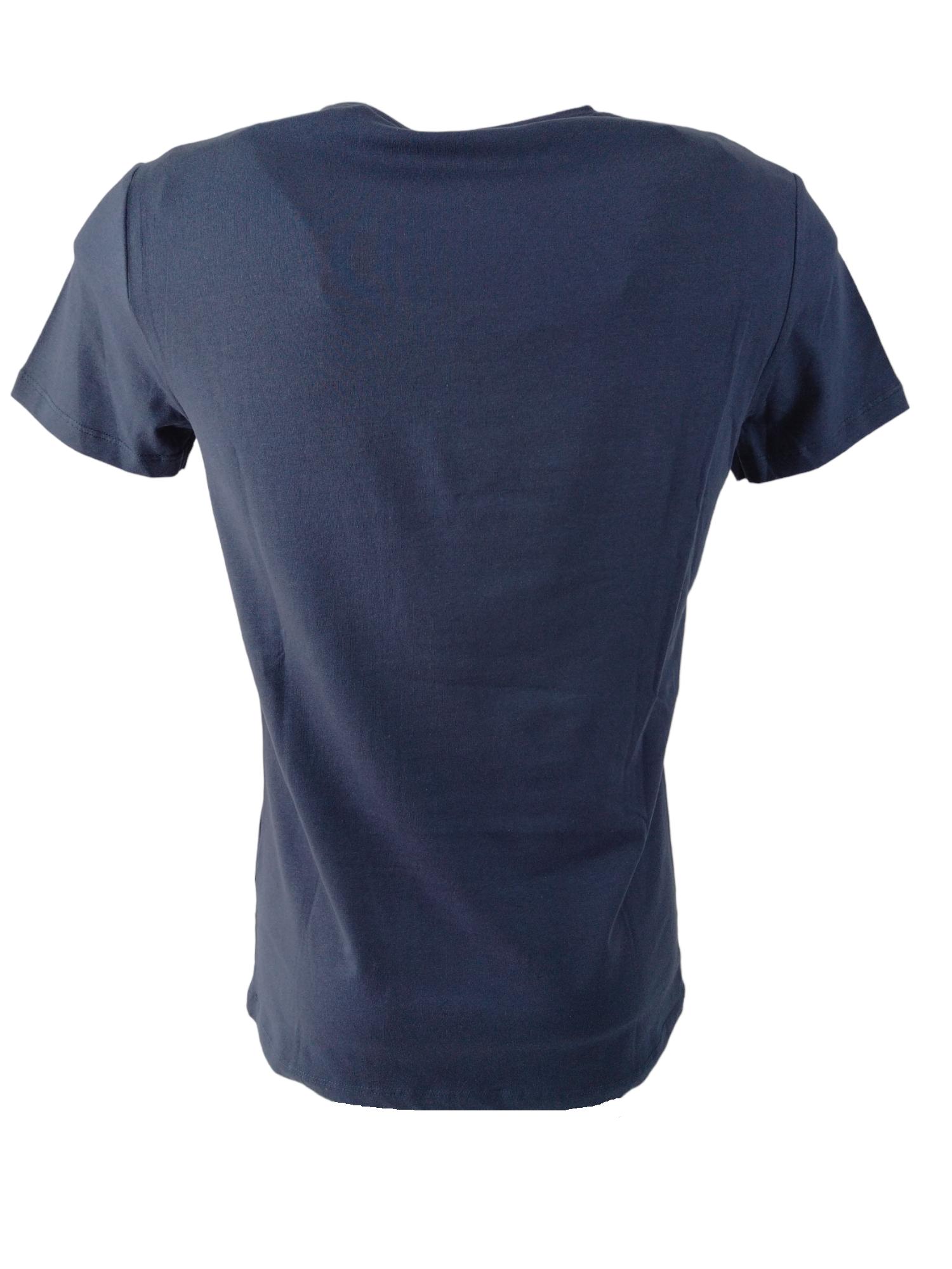 T-shirt da uomo in cotone Yes Zee blu