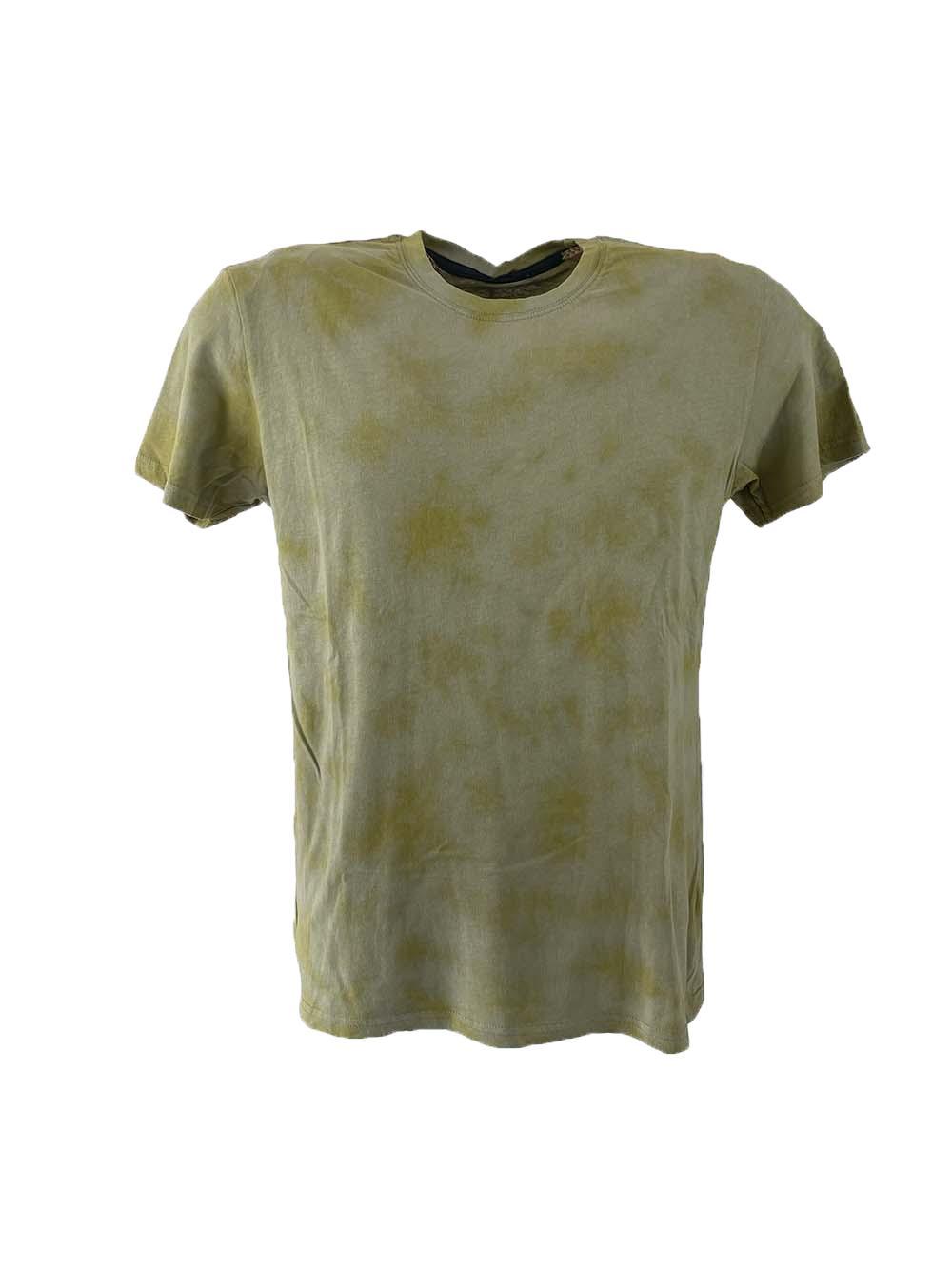 T-shirt Yes Zee uomo cotone verde militare