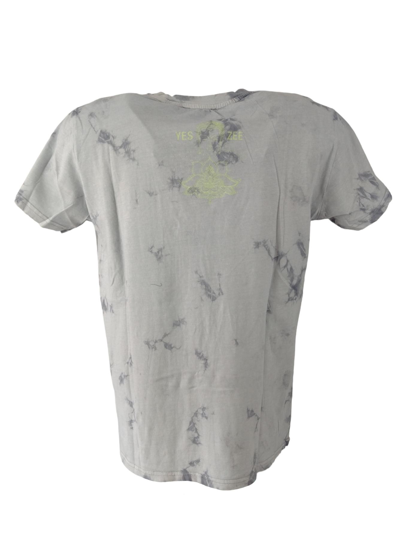 T-shirt Yes Zee uomo grigio cotone T737 T702