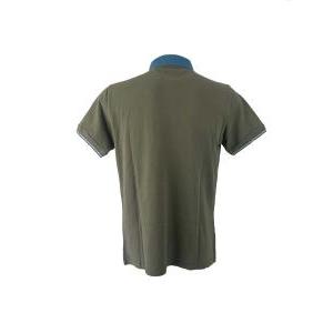 Polo  verde militare cotone uomo t766 s900