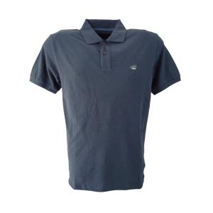 Polo  blu cotone uomo t767 ts00