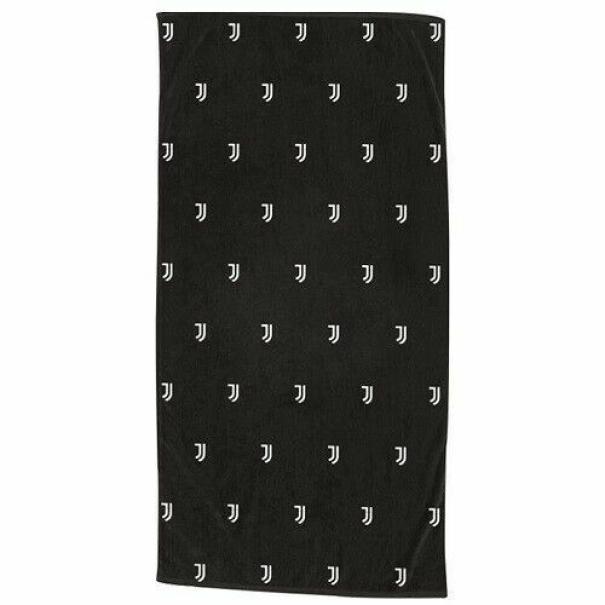 Telo mare Juventus nero spugna di cotone 95x170cm