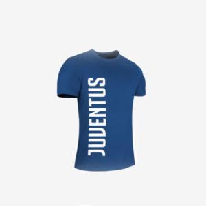 T-shirt fc juventus bambino ragazzo blu con scritta laterale