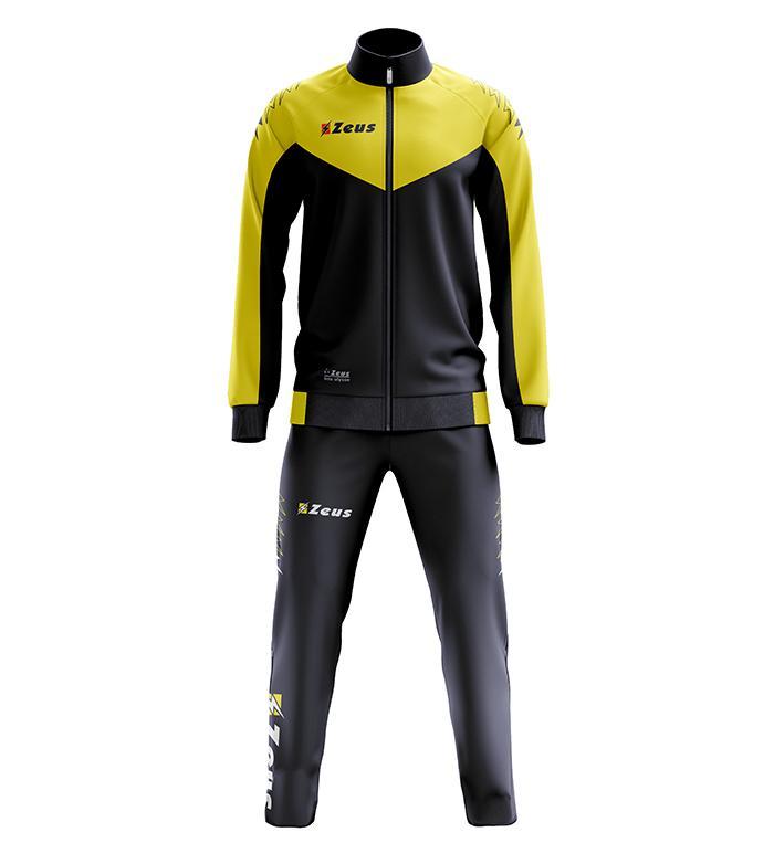 zeus sport tuta acetata interno cotone training giallo