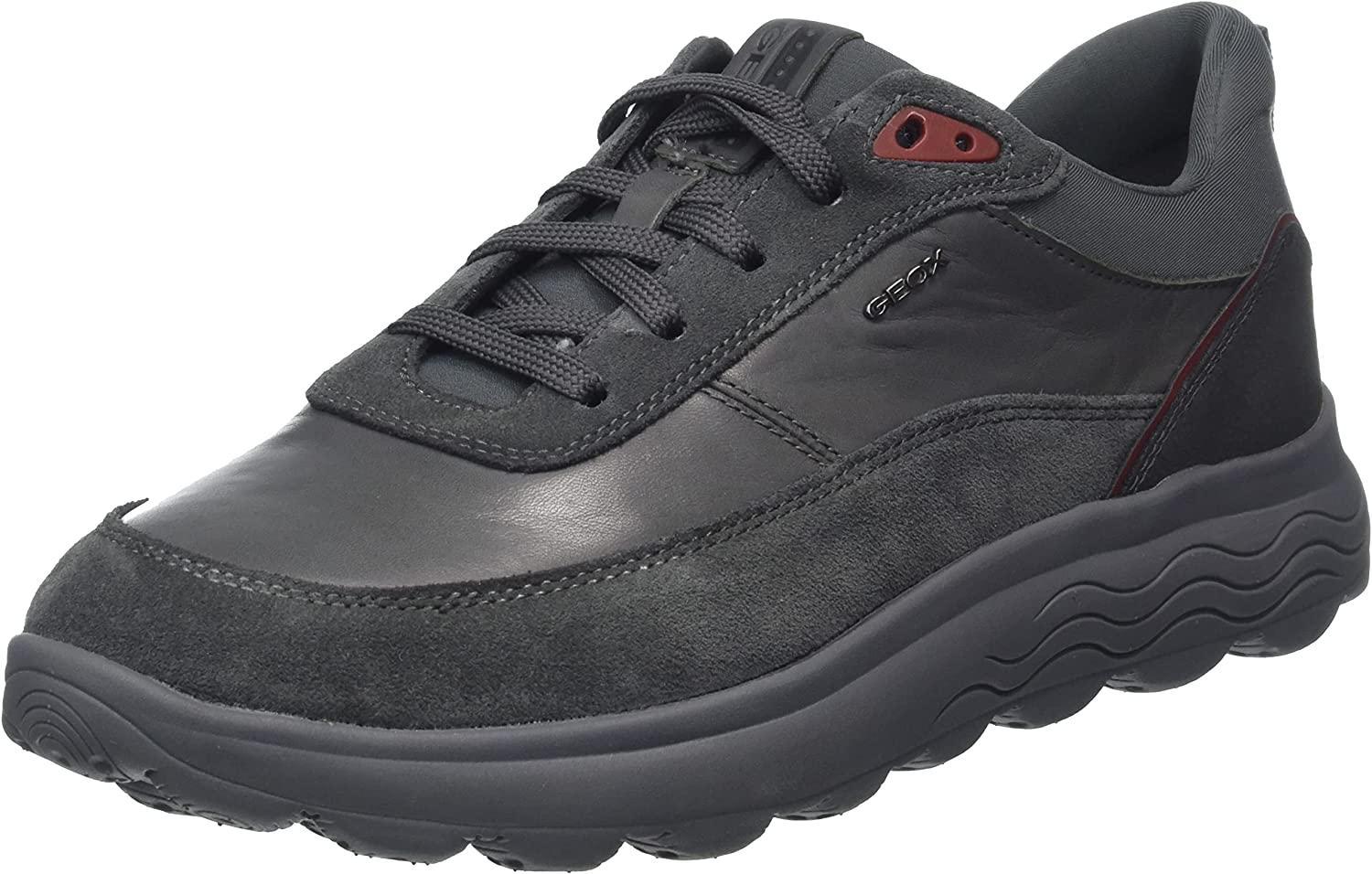 Scarpe Geox da uomo modello Spherica in pelle antracite 