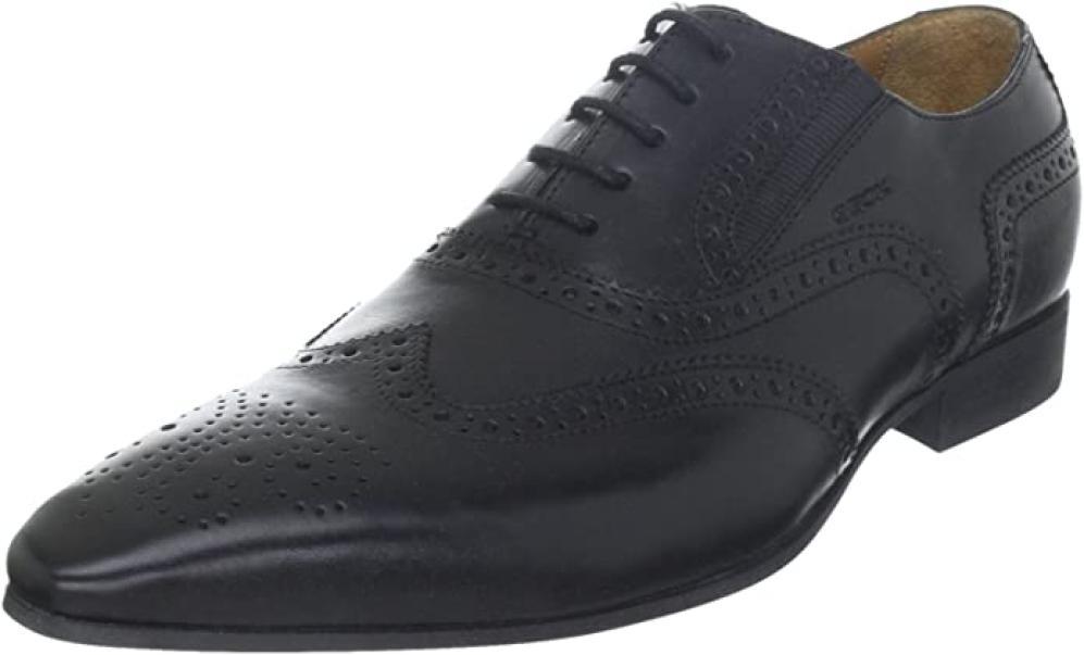 Scarpe Geox da uomo modello Wall Street classiche in pelle nere 