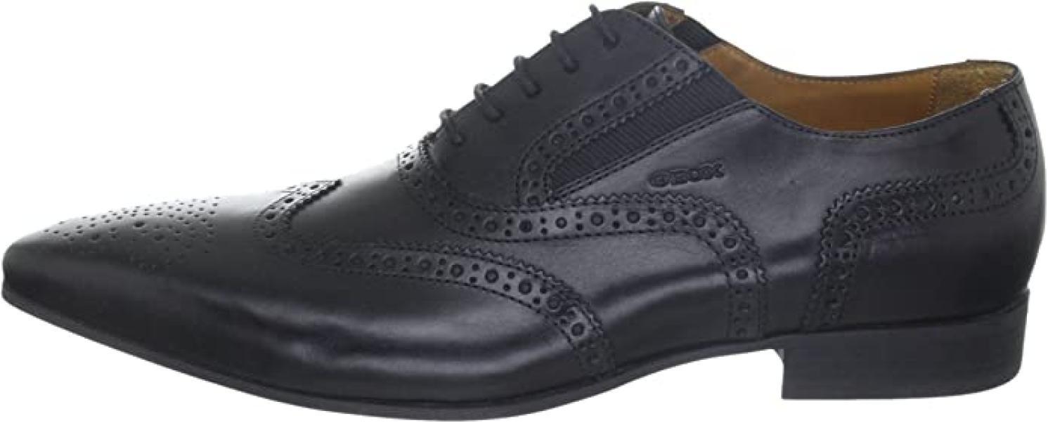 Scarpe Geox da uomo modello Wall Street classiche in pelle nere 