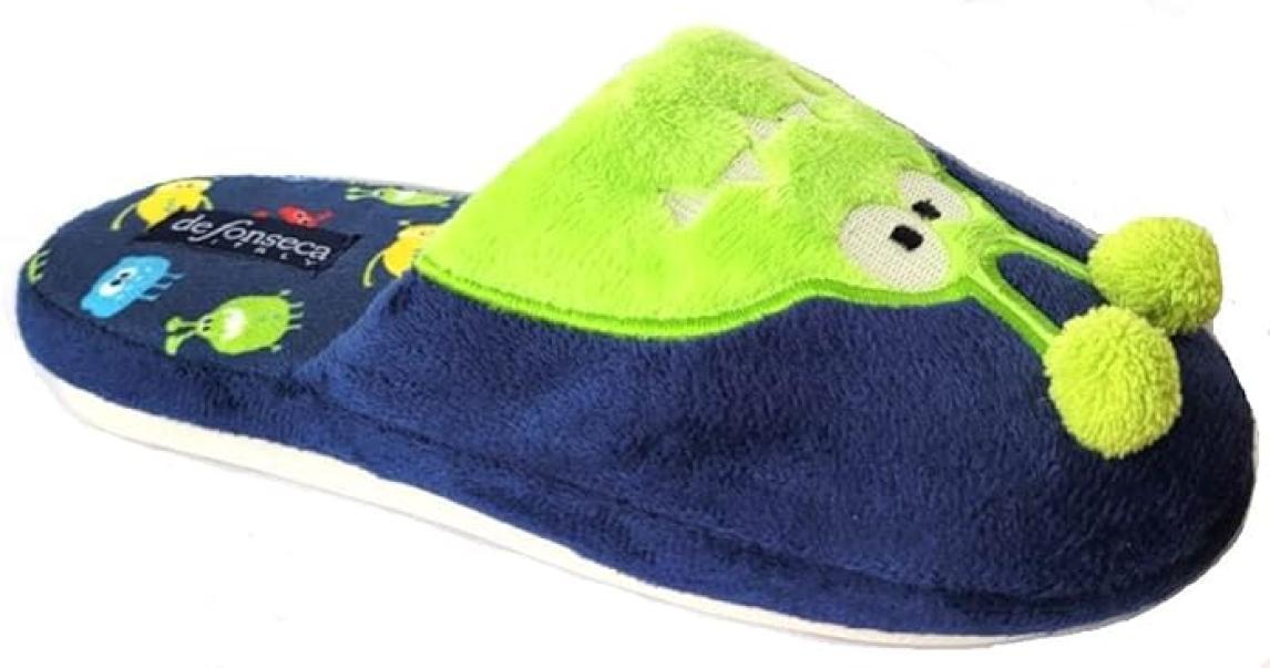 Pantofole De Fonseca bambino blu verde fluo