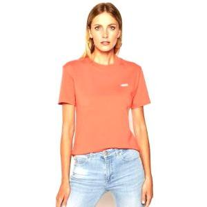 T-shirt da donna in cotone  corallo