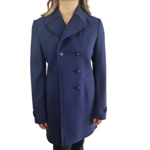 Cappotto di lana  da donna blu