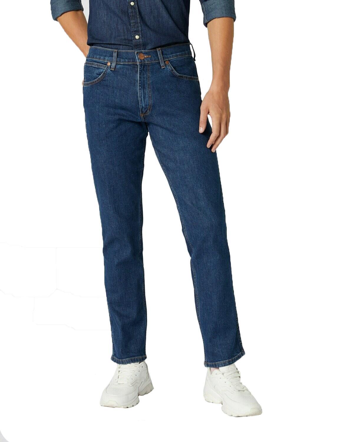 Jeans Wrangler denim blu uomo