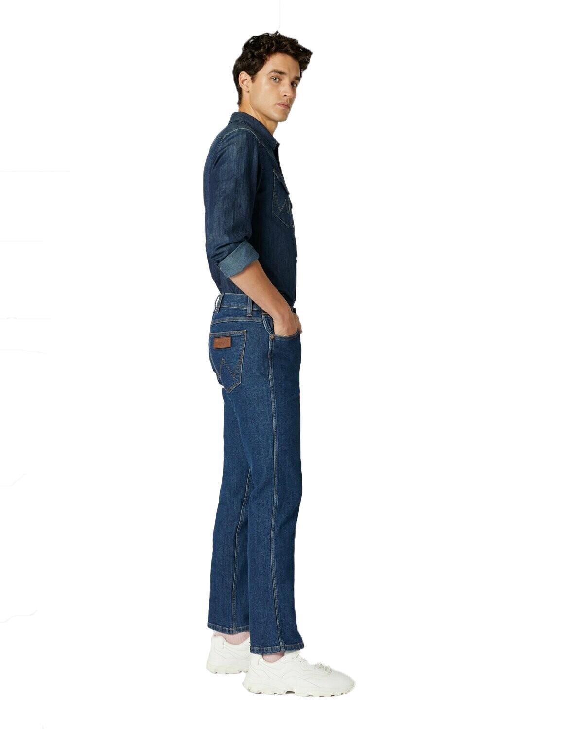 Jeans Wrangler denim blu uomo