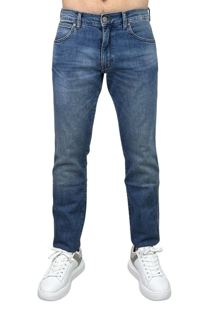 Jeans wrangler blu denim uomo