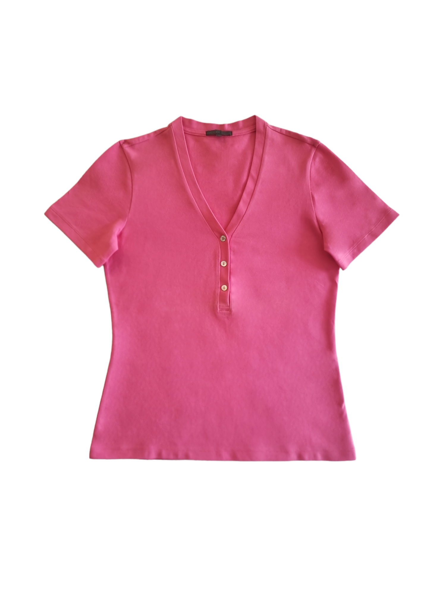 T-shirt donna in cotone Geox fucsia