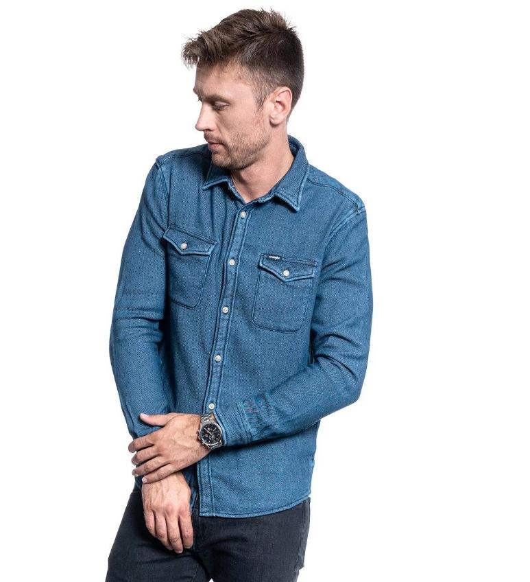 Camicia Wrangler invernale denim da uomo