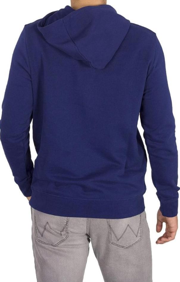 Felpa uomo Wrangler con cappuccio blu 