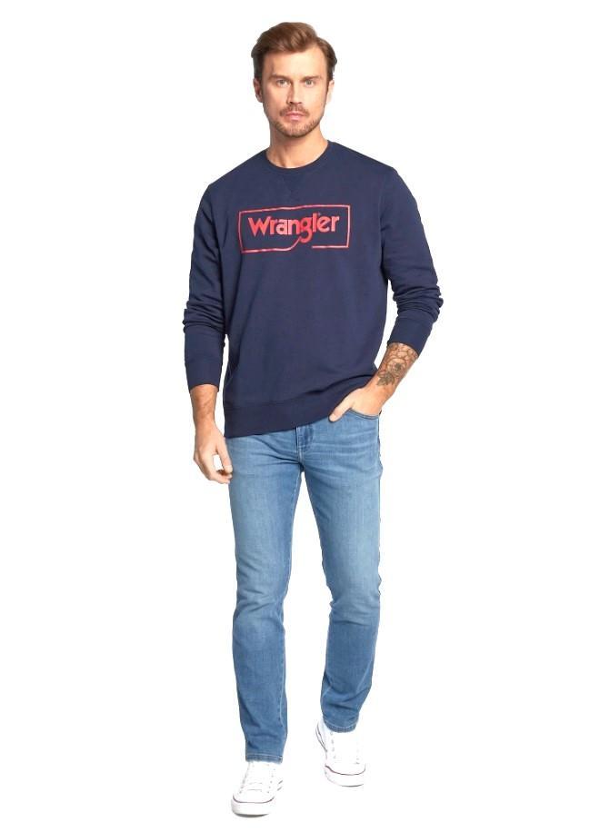 Felpa uomo Wrangler girocollo blu