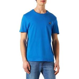 T-shirt  uomo celeste cotone