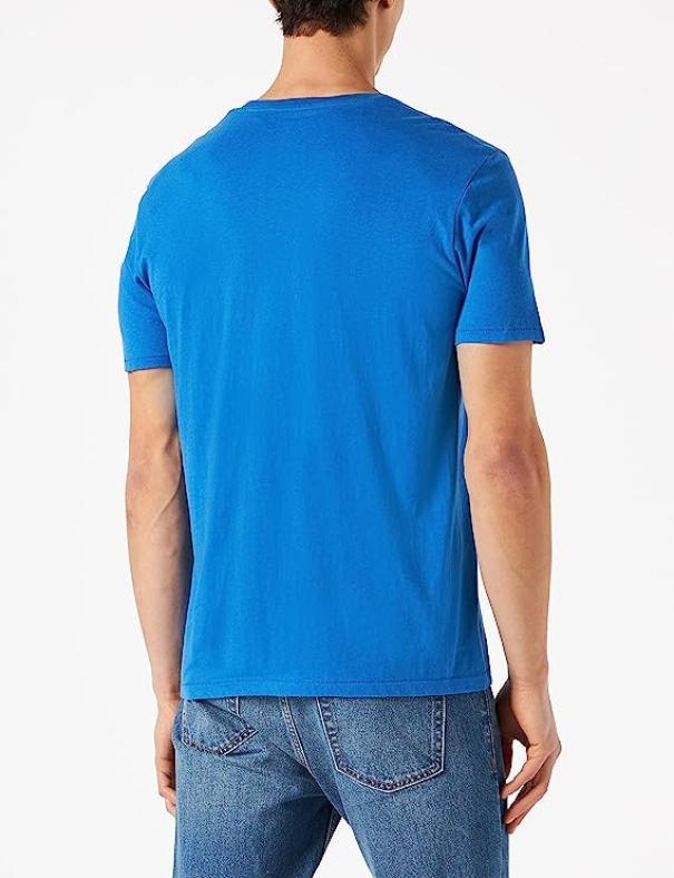 T-shirt Wrangler uomo celeste cotone