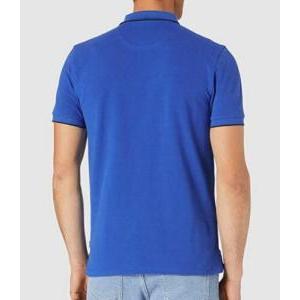 Polo da uomo  estiva in cotone azzurro