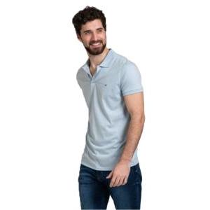 Polo  uomo estiva celeste in cotone 100% cotone