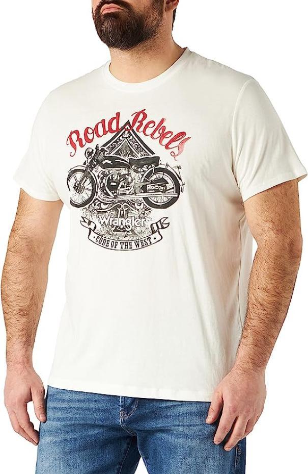 T-shirt da uomo Wrangler bianco