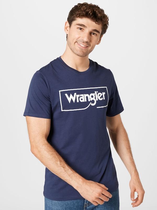 T-shirt Wrangler uomo blu cotone