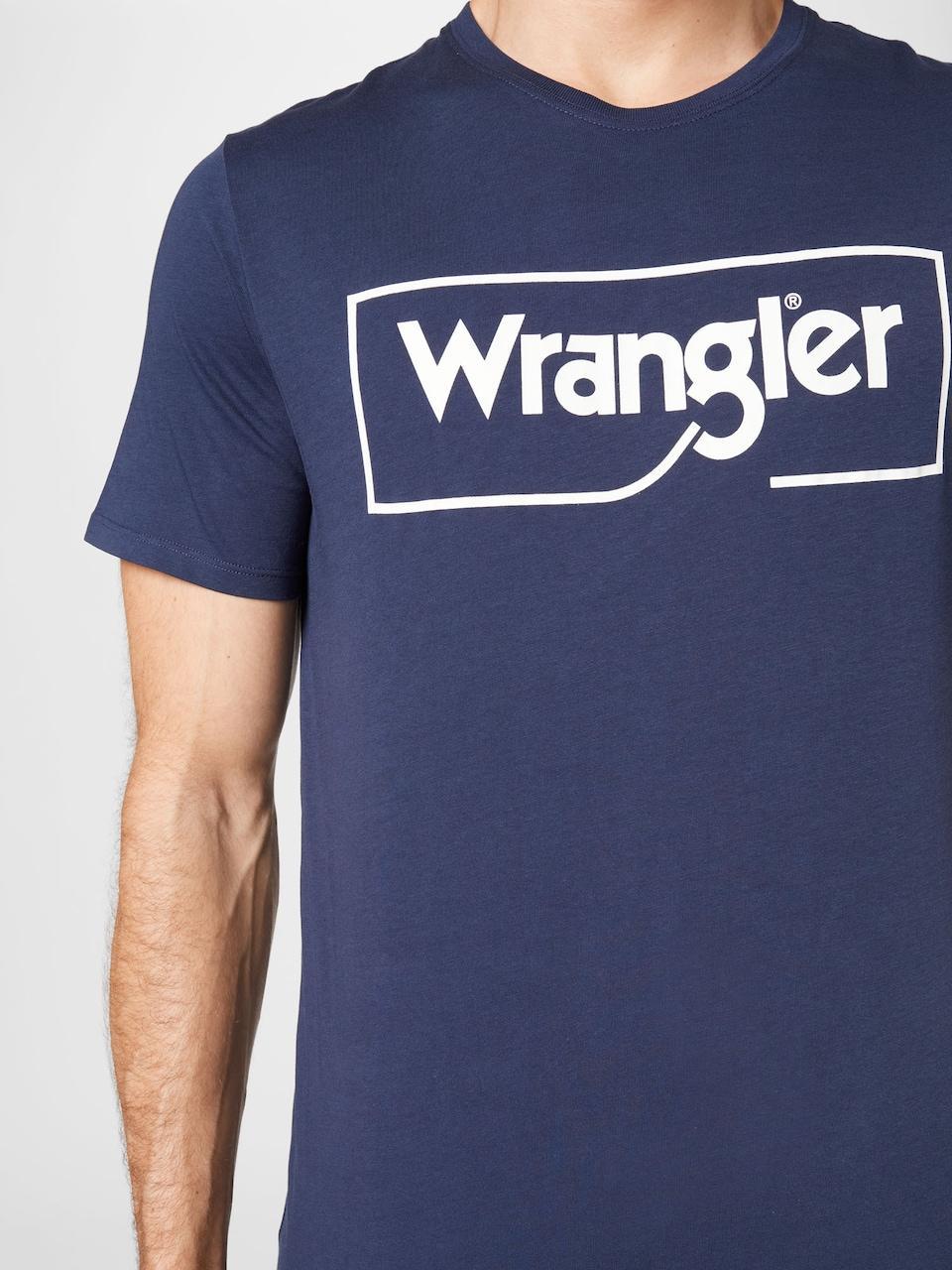 T-shirt Wrangler uomo blu cotone