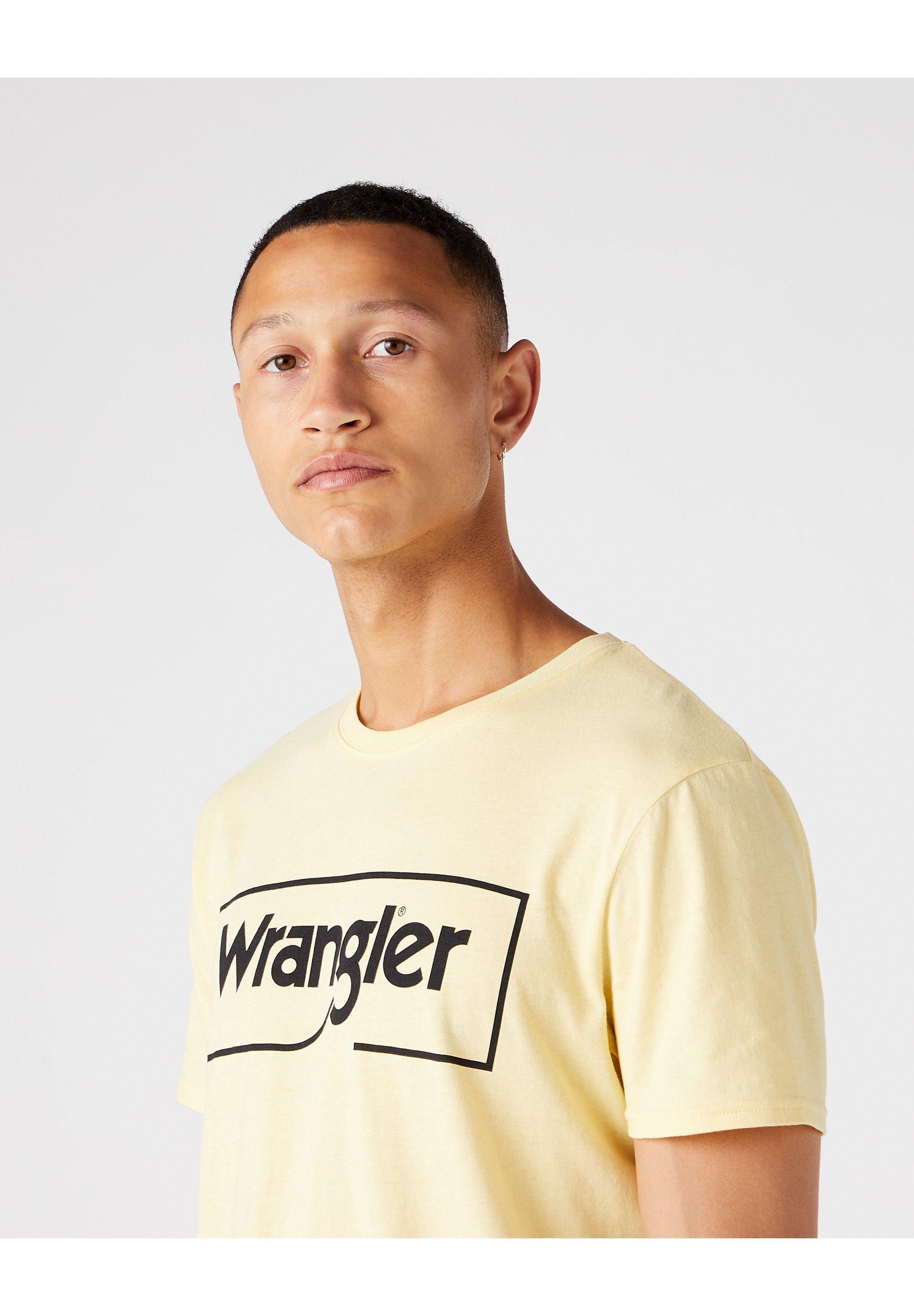 T-shirt uomo girocollo Wrangler giallo