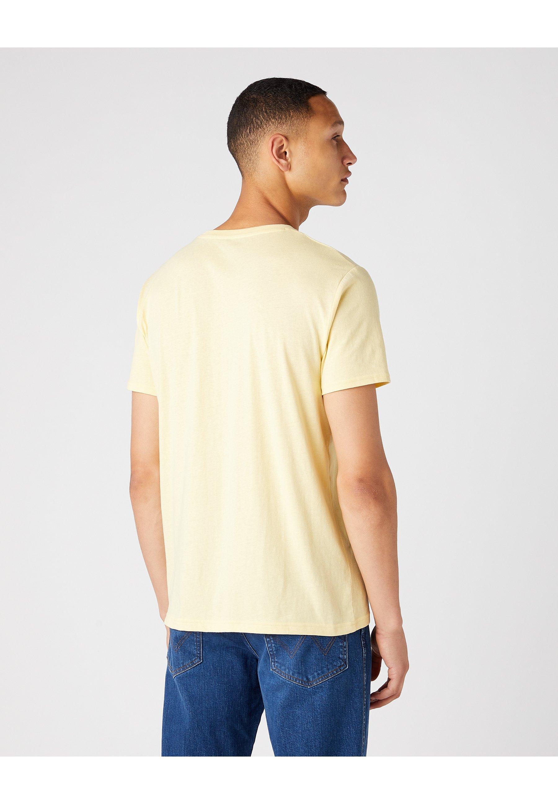 T-shirt uomo girocollo Wrangler giallo