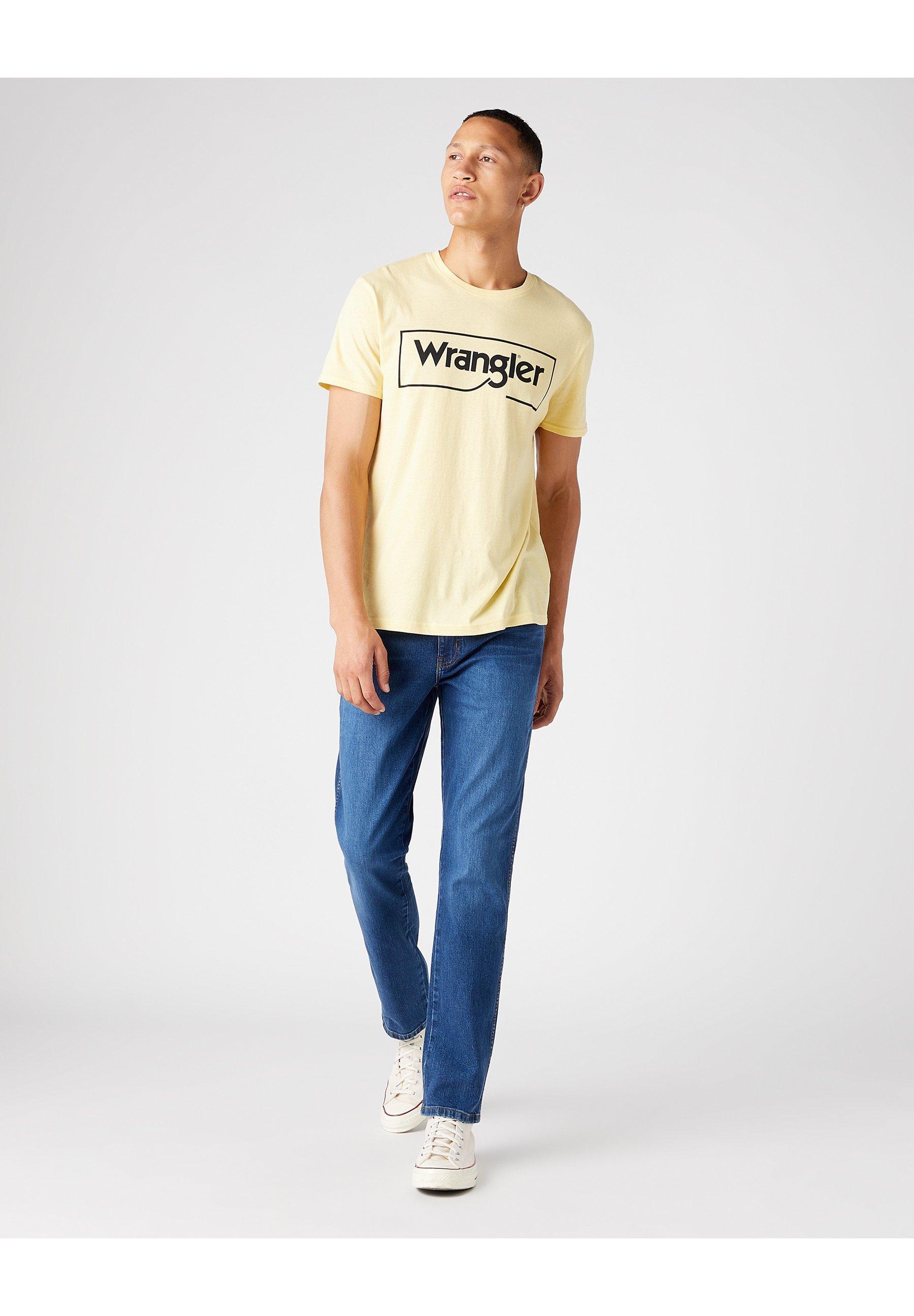 T-shirt uomo girocollo Wrangler giallo