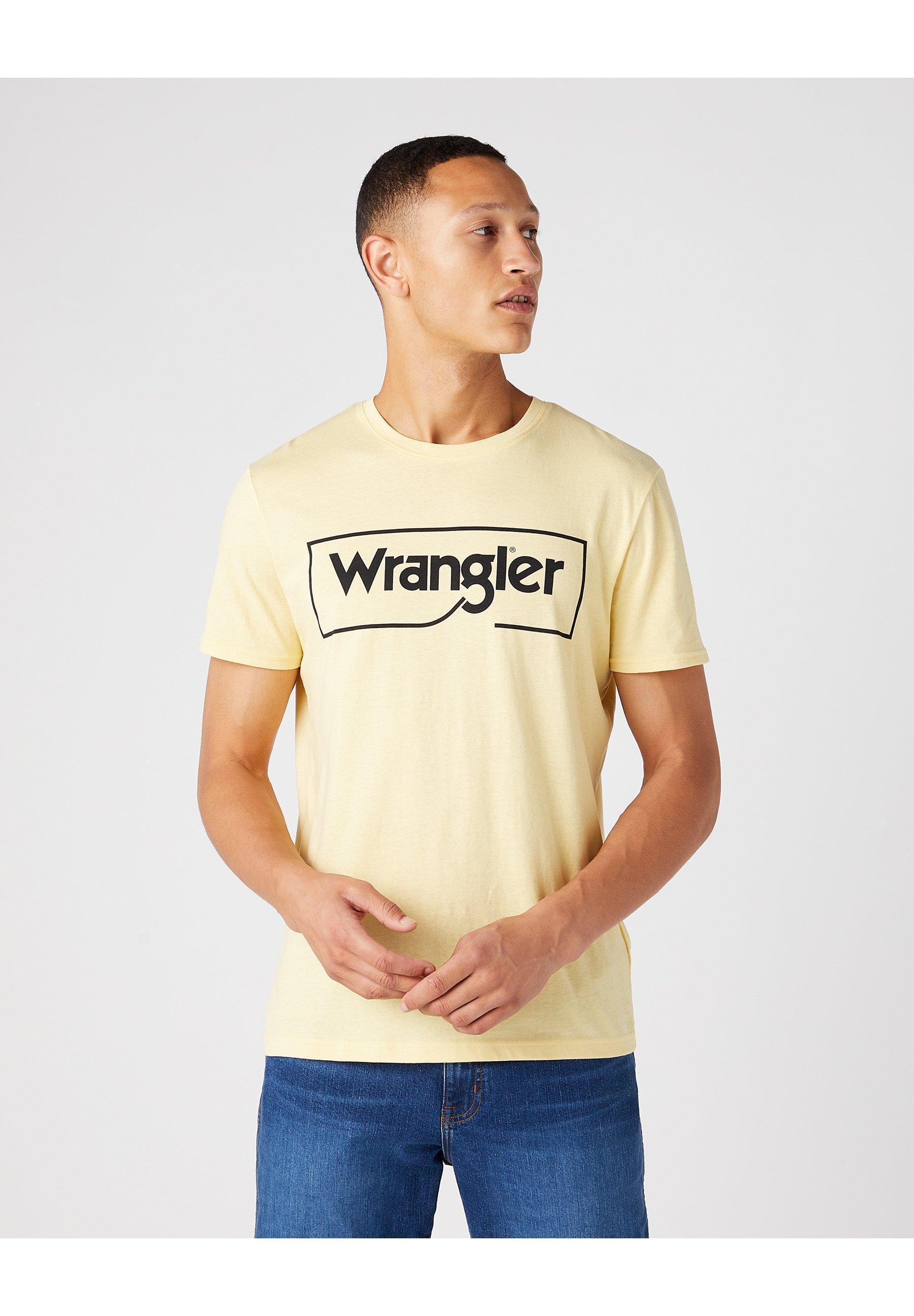 wrangler t-shirt uomo girocollo wrangler giallo