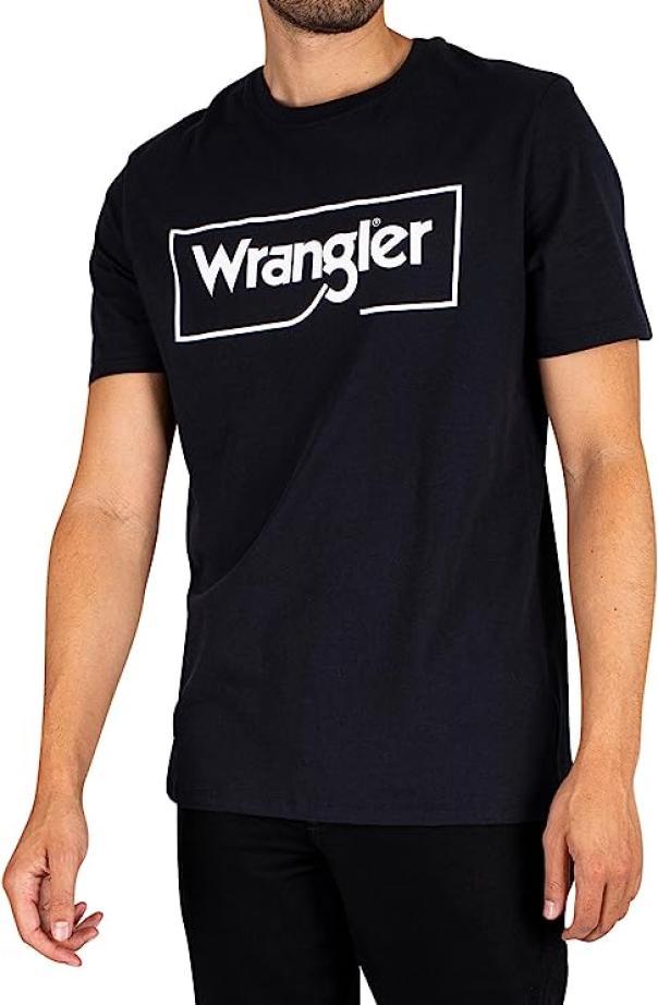 T-shirt uomo girocollo Wrangler nero