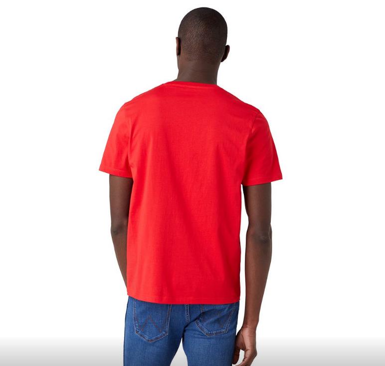 T-shirt uomo girocollo Wrangler rosso