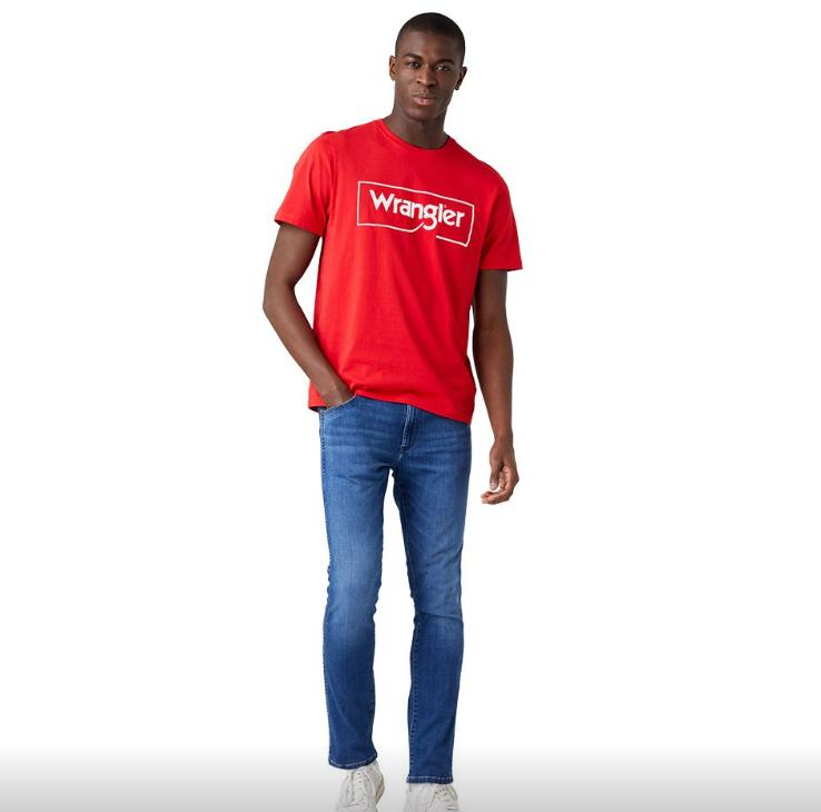 T-shirt uomo girocollo Wrangler rosso