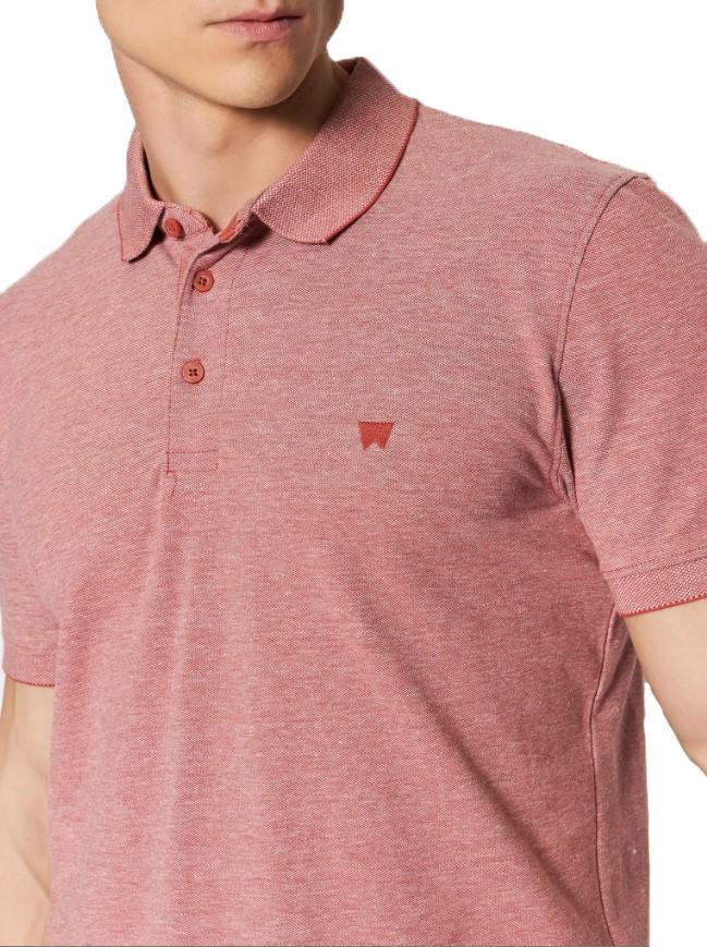 Polo da uomo Wrangler estiva in cotone rosso