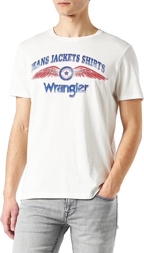 T-shirt da uomo Wrangler bianco