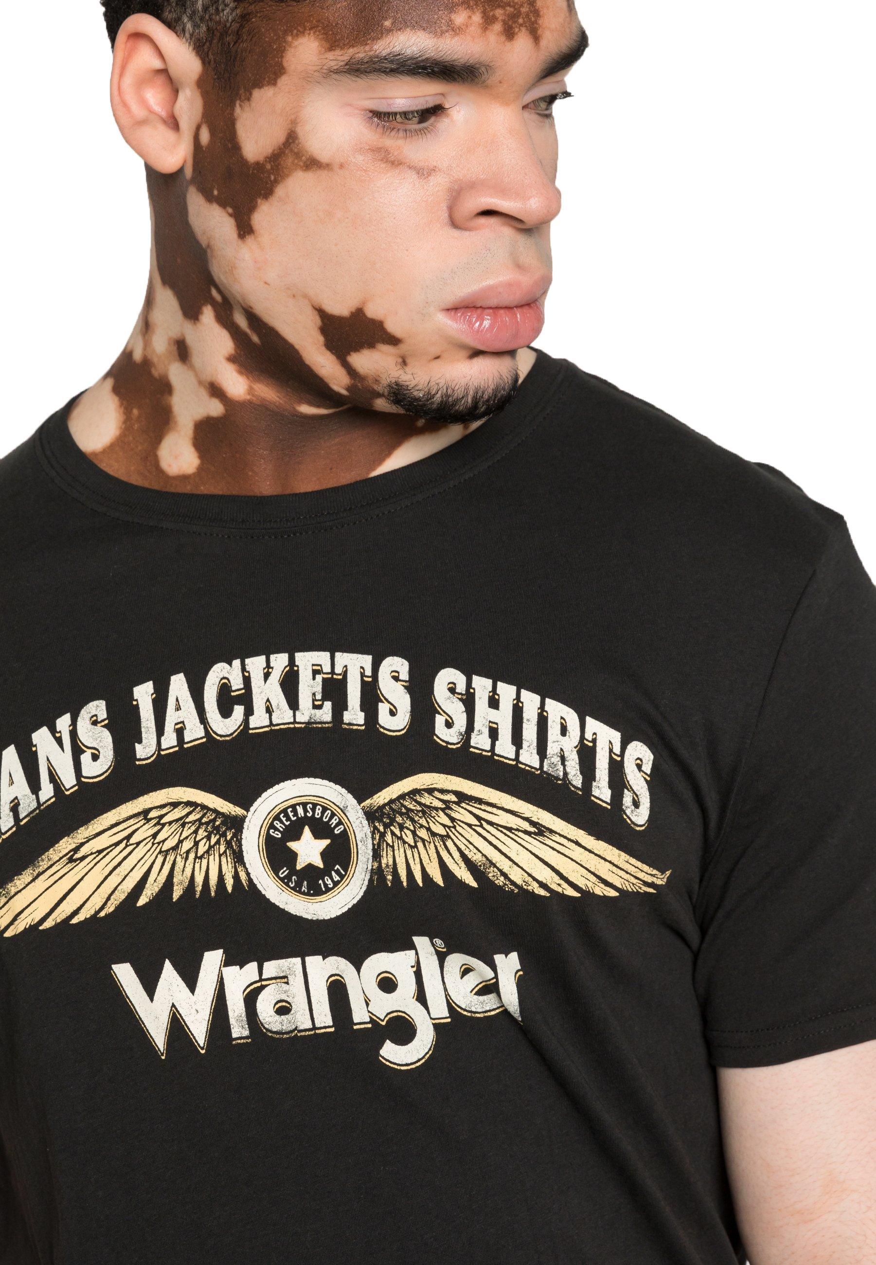 T-shirt Wrangler uomo cotone nero