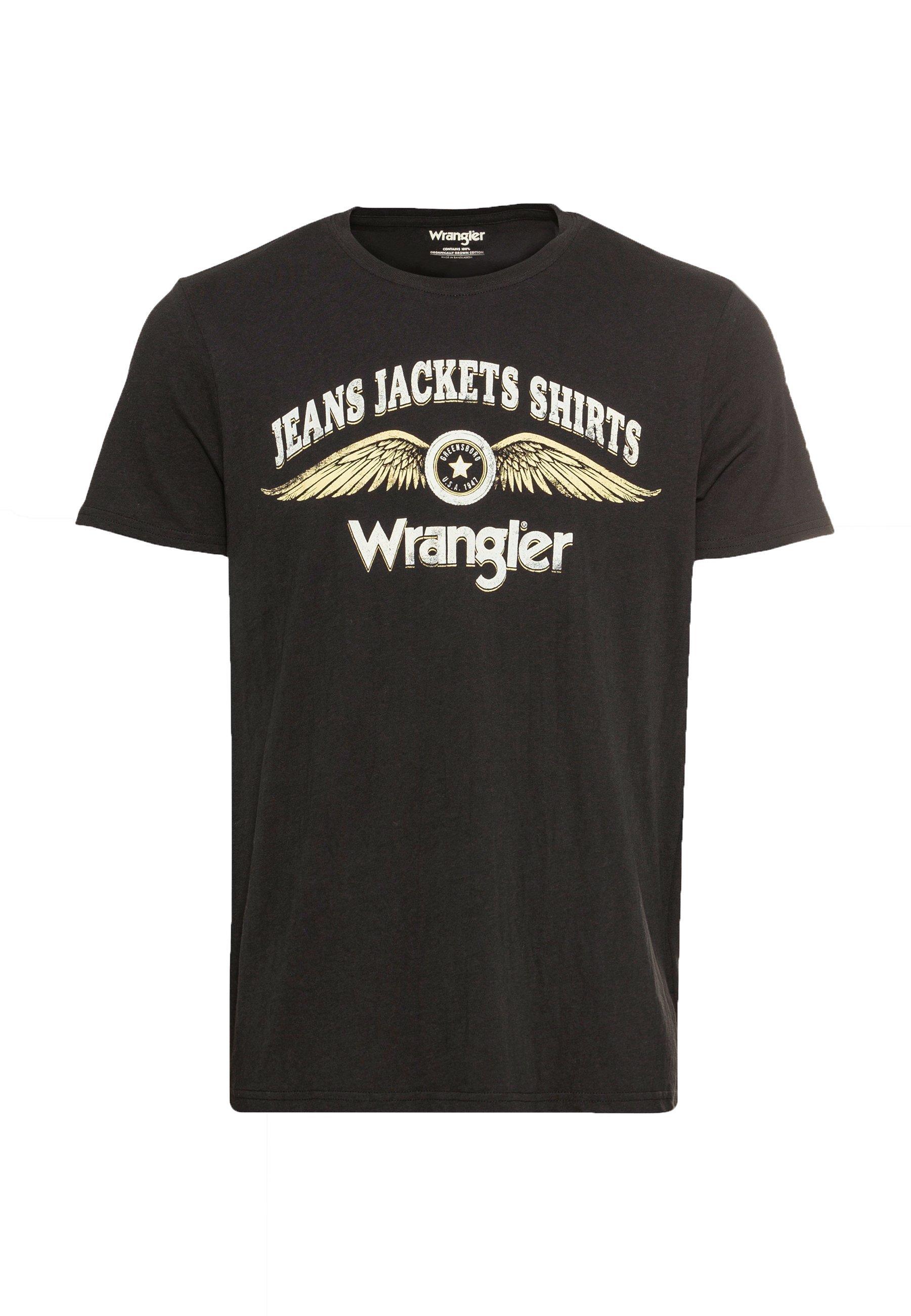 T-shirt Wrangler uomo cotone nero