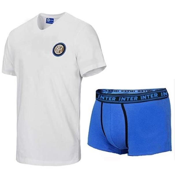 Completino intimo FC Inter da uomo t-shirt e boxer 