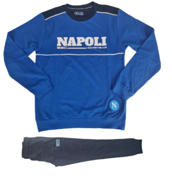 Tuta homewear o Pigiama per Napoli ragazzo bambino bluette