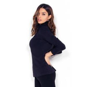 Lupetto donna  in cotone elasticizzato nero