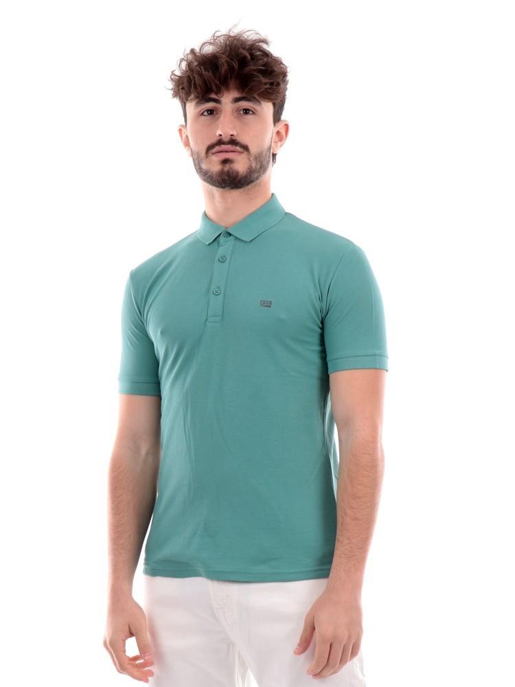 Polo Yes Zee acqua marina uomo cotone T767 TS00