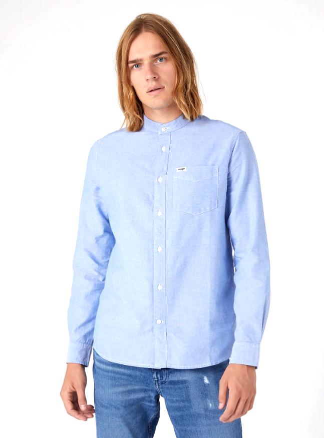 Camicia da uomo con collo alla coreana Wrangler