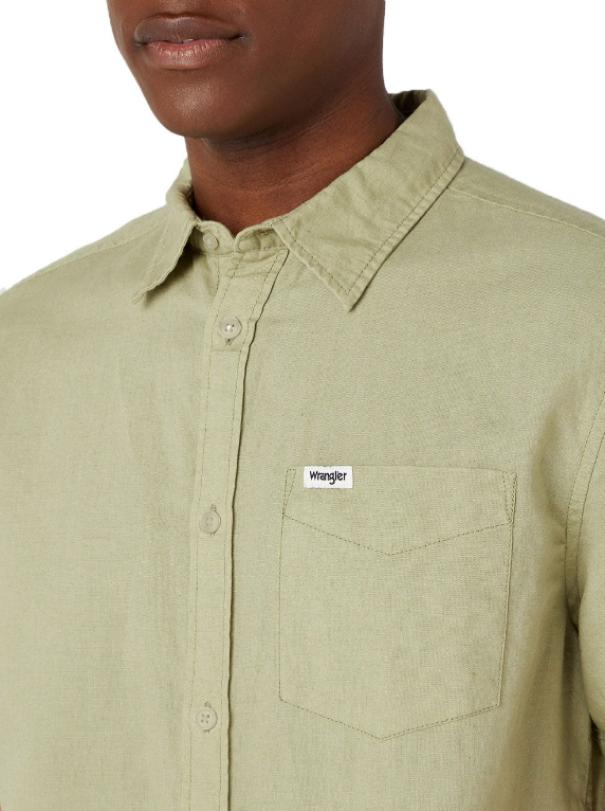 Camicia da uomo maniche corte misto lino Wrangler