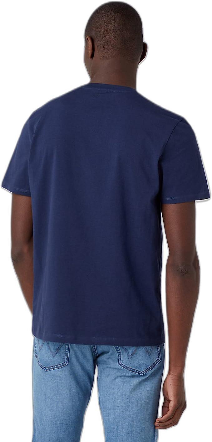 T-shirt Wrangler uomo cotone blu