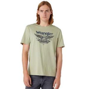 T-shirt  uomo verde militare cotone