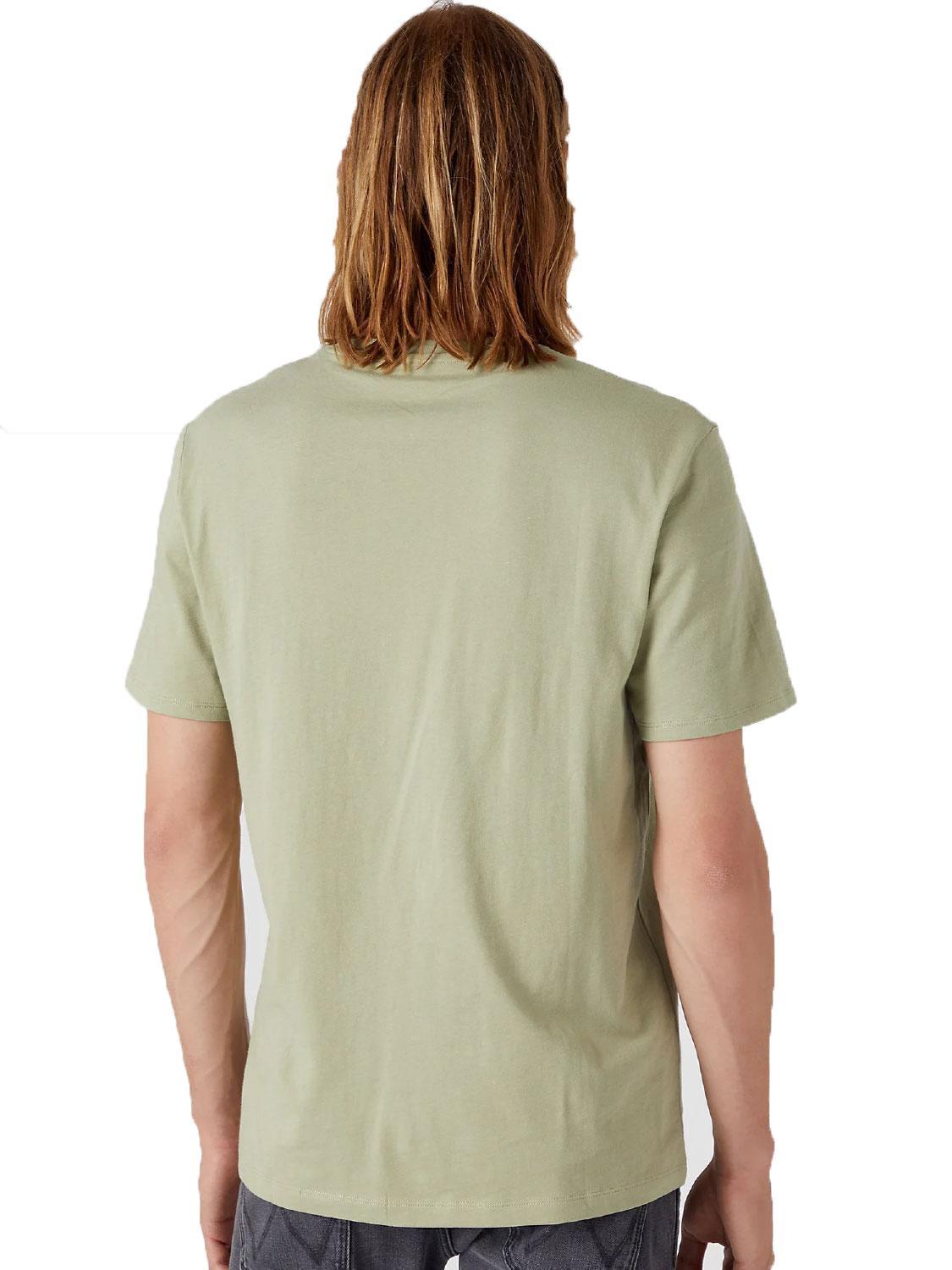 T-shirt Wrangler uomo verde militare cotone