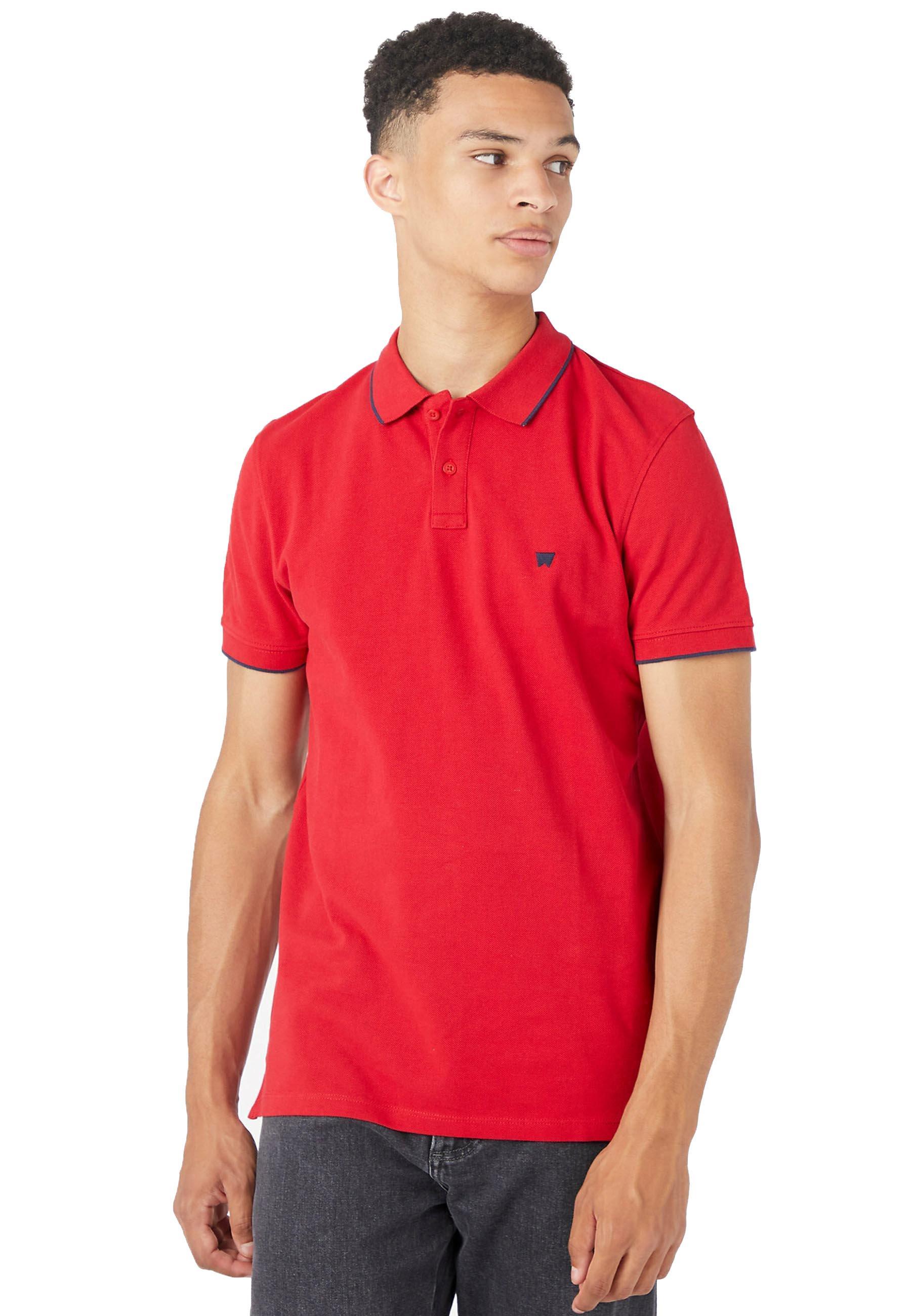 Polo Wrangler uomo rosso cotone